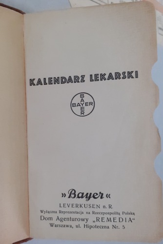1936/ Kalendarz lekarski