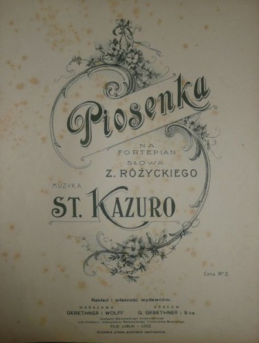 Kazuro Stanisław – Piosenka na fortepian,1918