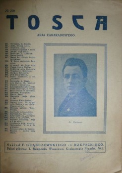 Tosca,  Arja Cararadosi`ego, Puccini - Grąbczewski,Rzepecki No 208