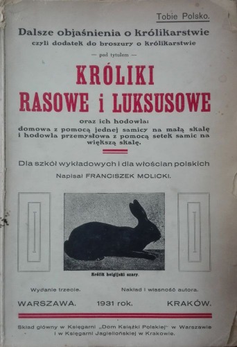 Molicki Fr.:Dalsze wyjaśnienia o królikarstwie,1931