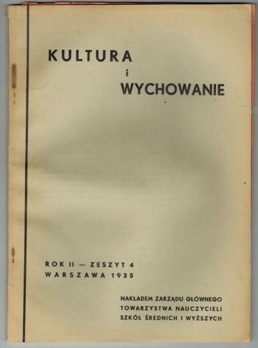 Kultura i Wychowanie z.4 z 1935 r.
