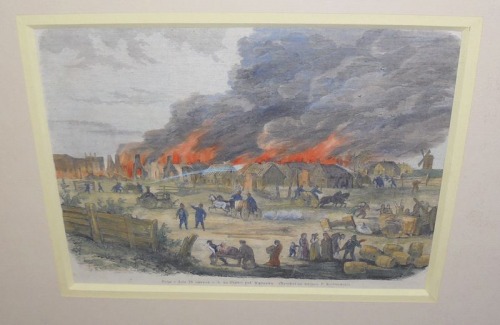Praga - pożar z 18.06.1868, ul. Ząbkowska, wg rys. Kostrzewskiego