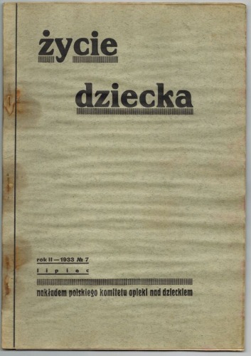 Życie dziecka  nr 7 z 1933r.