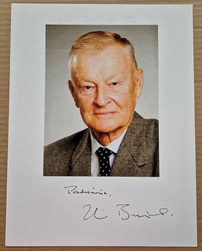 Brzeziński Zbigniew - zdjęcie z autografem.