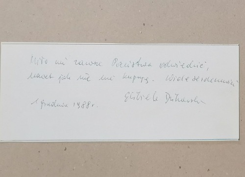 Dzikowska Elżbieta - dedykacja.