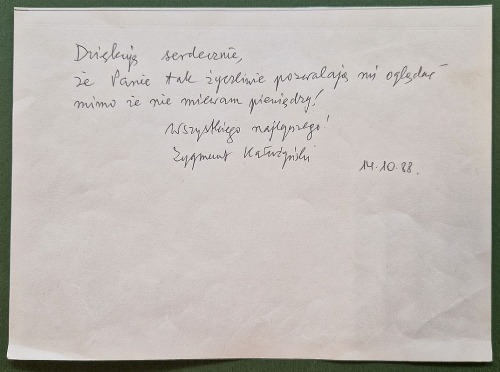 Kałużyński Zygmunt - Dedykacja z autografem