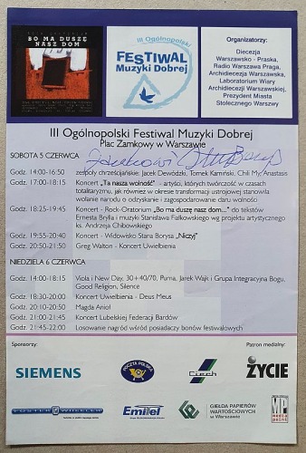 Borys Stan - dedykacja.