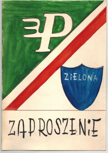 [Zielona-Grzybowa] Zaproszenie na uroczystość nadania szkole imienia patrona. [SP 172, 1975 r.]