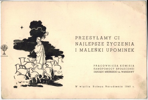 Życzenia od Prac. Kom. Samopom. Społ. Zarz. Miej. m. Warszawy, 1940(1)