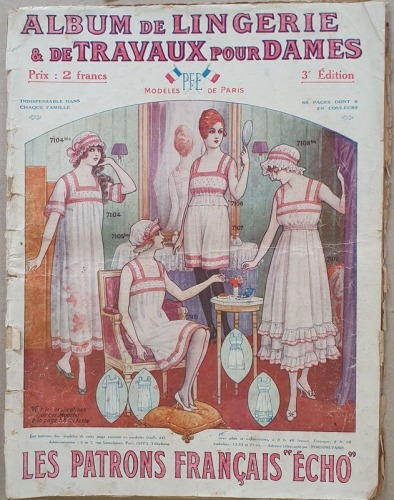 [Katalog wysyłkowy, bielizna] Album de Lingerie, Les Patrons Français „Echo” ok.1910 – 1920,