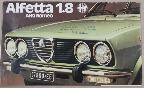 /Reklama/ Alfa Romeo – Alfetta 1.8 [ok. 1975-77?, włoska broszura]