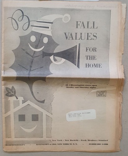 [Katalog artykułów do domu] Bloomingdale`s, New York – Fall values for the home, lata 1960-te