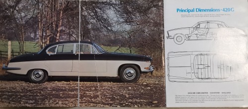 /Reklama/ Jaguar 420G – folder, z lat ok 1966-68(?)