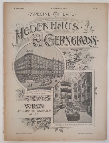 [Katalog wysyłkowy] Modenhaus A. Gerngross, Wiedeń, 1907 nr 6