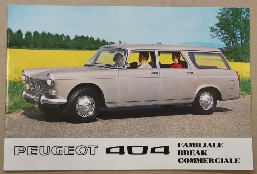 /Reklama/ Peugeot 404 Familiale Break Commerciale Grand Luxe, folder niemieckojęzyczny z 1969r.