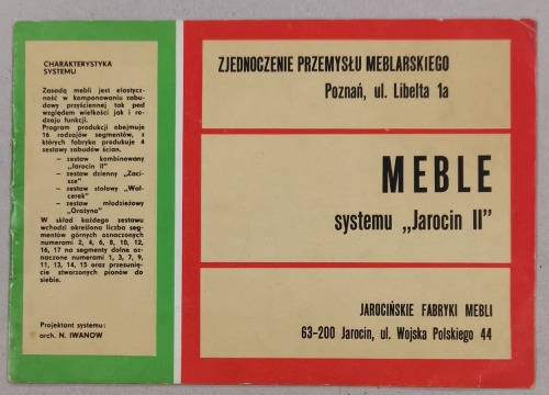 /Katalog/Meble systemu "Jarocin II", [lata 70-te].