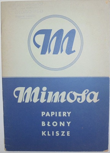 /Katalog/ Mimosa- papiery, błony, klisze, 1941