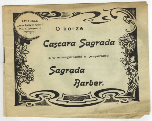 /Reklama/ "Sagrada Barber" pastylki, 1901 r.,