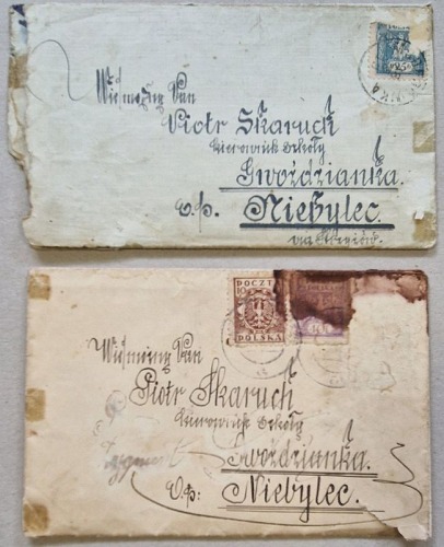 Listy do dyrektora szkoły Piotra Skarucha [Gwoździanka, gmina Niebylec, 1919-1920]