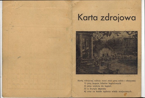 [Krynica Zdrój] Karta Zdrojowa [wpis z1936 rok, pensjonat Lwigród?]