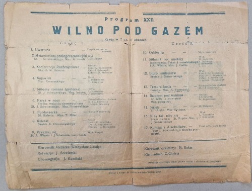 Program XXII - Wilno pod gazem.