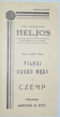 Pilnuj swego męża | Czemp, USA 1933, Kino Helios W-wa