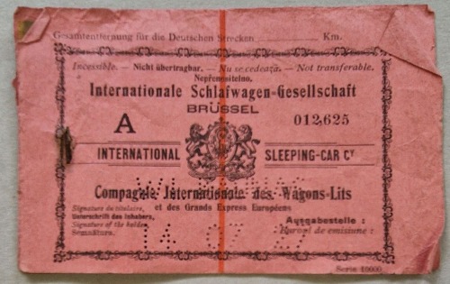 [Bloczek na bilety pociągowe] Companie Internationale des Wagon-Lits [Kowno, 1927]