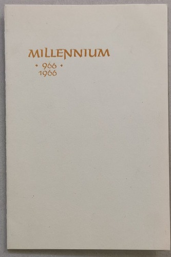 Borowczyk Cz. - Millennium 966 – 1966 [drzeworyt, pamiątka – druk ulotny]