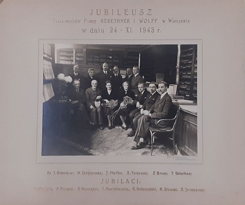 Gebethner i Wolff, Warszawa, jubileusz pracowników 1943