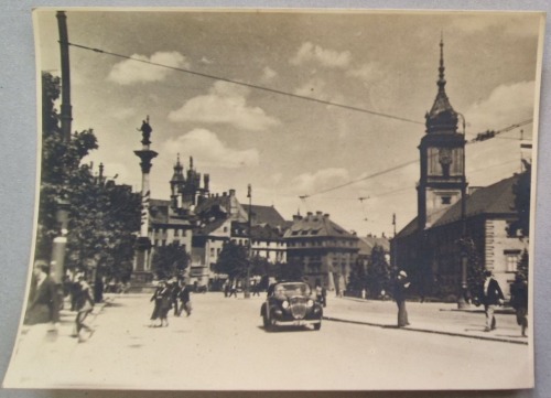 [Warszawa] Plac Zamkowy i Zamek Królewski przed 1939 [odbitka ok 1945-51?]
