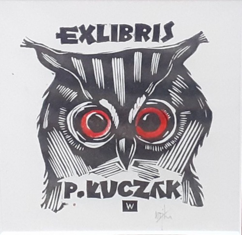 Łuczak Wojciech-Exlibris P[rzemysław] Łuczak,1969 [Sowa]