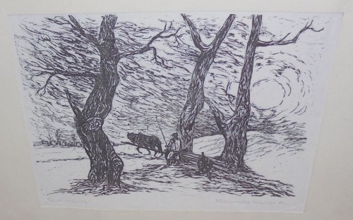 Grzywaczewska-Siekierska D., pejzaż zimowy, 1956r.
