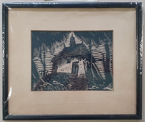 Mrożewski Stefan, Kapliczka, drzeworyt, 1923