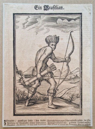 Ein Brasilian. Brazylijczyk, drzeworyt, 1688.