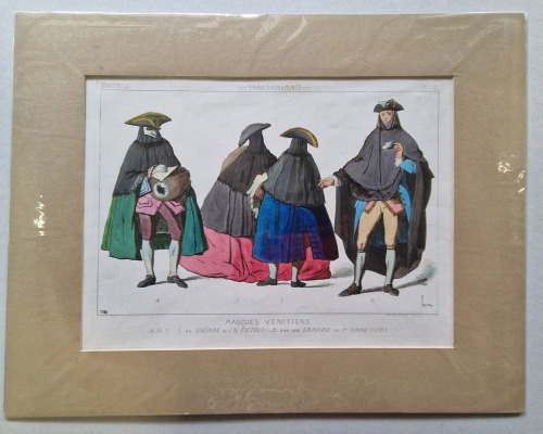 Jacquemin Raphael: Masques venitiens [maski weneckie], akwaforta, 1863-1869.