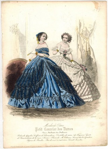Modes de Paris Petit Courrier des Dames, nr 3070 , ok. 1861r.