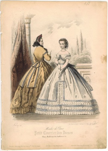 Modes de Paris Petit Courrier des Dames, nr 3280 , ok. 1862r.