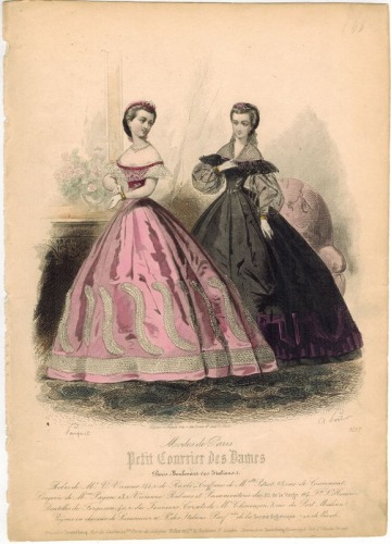 Modes de Paris Petit Courrier des Dames, nr 3237 , ok. 1861r.