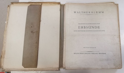 Walther Klemm - Sechzehn Radierungen zur Erbsünde [1919,16 akwafort]
