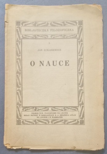 Łukasiewicz Jan - O nauce, 1934