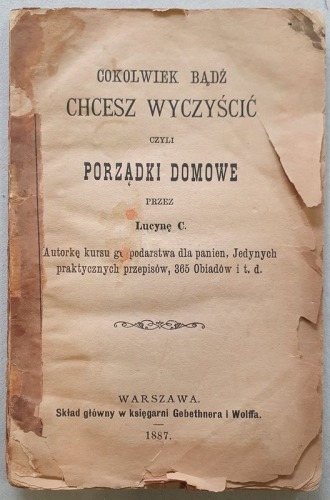 Ćwierczakiewicz Lucyna - Porządki domowe, 1887