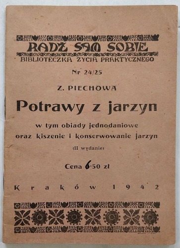 Piechowa Z., Potrawy z jarzyn, 1942