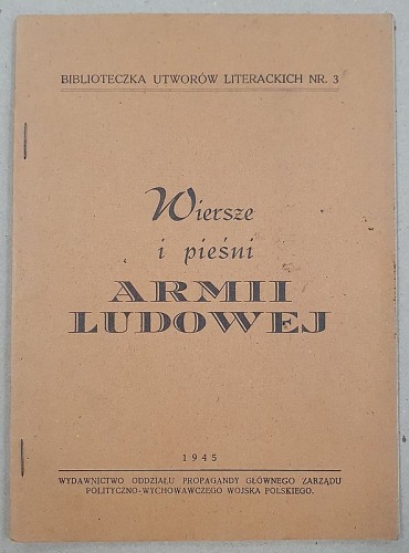 Wiersze i pieśni Armii Ludowej