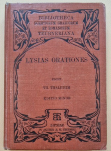/greka/ Lizjasz: Orationes. Bibliotheca Teubneriana, 1910.