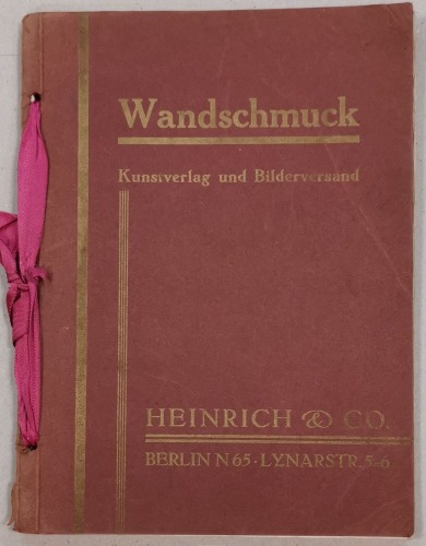 Heinrich & Co.: Wandschmuck Kunstverlag und Bilderversand /katalog reprodukcji,po 1927/