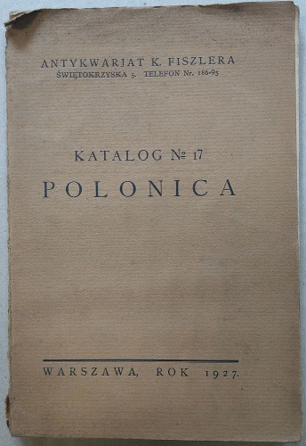 Katalog nr 17 - POLONICA, 1927