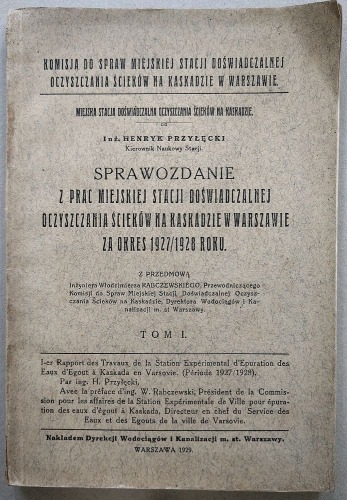 Sprawozdanie ... oczyszczalni ścieków, 1929r.