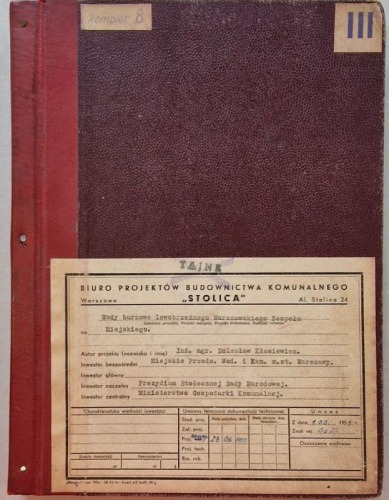 Wody burzowe lewobrzeżnego Warszawskiego Zespołu Miejskiego [projekt, 1955 rok]