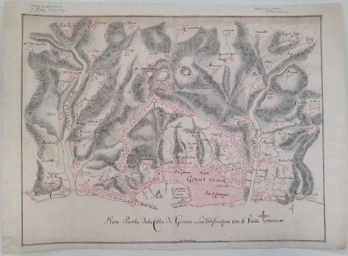 Genua –mapa rękopiśmienna, pocz. XIX w.