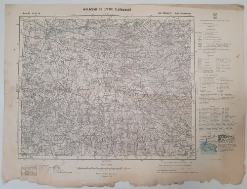 Trzebnica, mapa WIG, ark. 399, 1933 / 1939 rok, 1 : 100 000